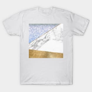 Arty silver glitter marble ii T-Shirt